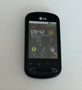 LG P350 Optimus Schwarz, Blau, Geprüft, Volle Funktion, Garantie, Händler - Bild 1 von 2