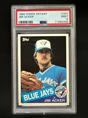 1985 Topps Tiffany #101 Jim Acker - PSA 9 - Image 1 of 2
