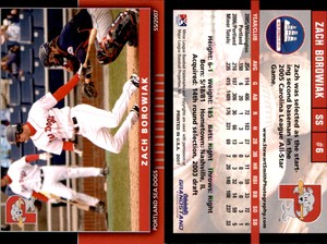 Zach Borowiak 2007 Grandstand Portland Sea Dogs #NNO Card *AutographDen*