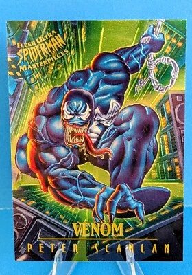 1995 FLEER ULTRA Premier Edition SPIDER-MAN  MASTERPIECES VENOM # 9 Rare Mint - Image 1 of 2