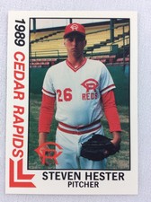 1989 Cedar Rapids Reds-Midwest League-BEST Baseball Card-Steven Hester