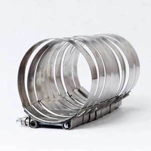 83mm to 91mm T Bolt Silicone Hose Coupler Stainless Steel Clamp 10 PCS - Picture 1 of 5