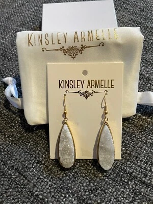 Kingsley Armelle Gray Drusy Earrings - Imagem 1 de 4