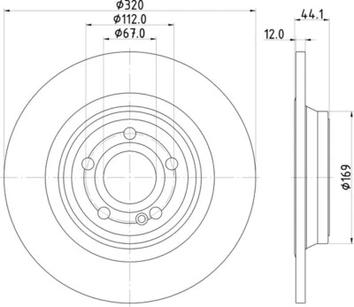 2x Mintex Discs Rear fits Mercedes-Benz A-Class A180d A 200 250 180 160 220 - Image 1 of 2