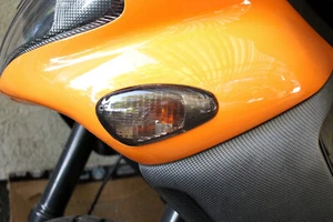 Gilera Runner 50 125 180 Blinker Glas Satz VORNE DUNKEL Noname Indicator Lens - Bild 1 von 4