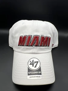 NBA Miami Heat ('47 Brand) Clean Up Hat Adjustable White - Bild 1 von 6