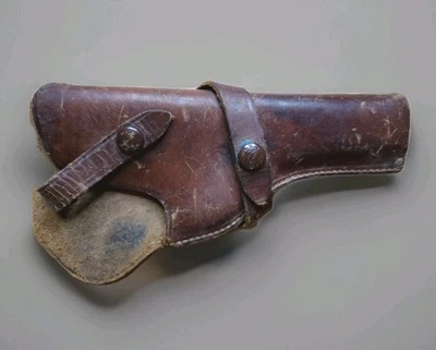 Vintage Gun Pistol Holster Red Head Leather 1210 DB, 6 3/4" Red Brown Color - Image 1 of 4