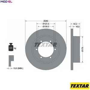2x BRAKE DISC 92308500 FOR NISSAN CABSTAR/NT400 YD25K3LD-5HO/5MI/5LO 2.5L 4cyl - Picture 1 of 9