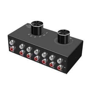6-Kanal RCA Audio Umschalter 6 Input-1Output Audio Selector Passiv Stereo Se... - Bild 1 von 6