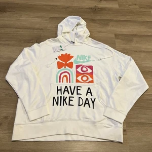 Sudadera con capucha Nike Have a Nike Day French Terry para hombre blanca talla XL DQ4171-100 - Imagen 1 de 5