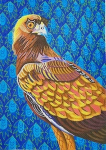 Needlepoint Handpainted Danji Eagle 6x9 - Picture 1 of 4