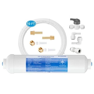 Inline Water Filter for Ice Maker and Refrigerator,Include 1/4" Water Line an... - Picture 1 of 6