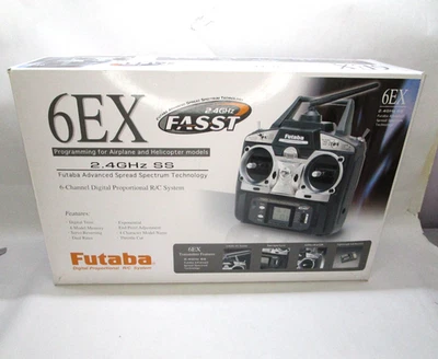 FUTABA 6EX Fasst 2.4 GHz SS T6EX Transmisor R/C Avión 6 Canales Caja Abierta Foto 1 de 4