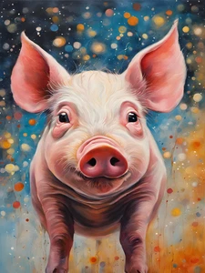 Pig Hog Farm Rustic Cattle Cowboy High Quality Canvas/Photo Paper PA34 - Picture 1 of 6