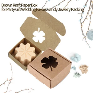 10pcs/pack Brown Paper Box for Handmade Party Gift Wedding Favors Candy - Picture 1 of 7