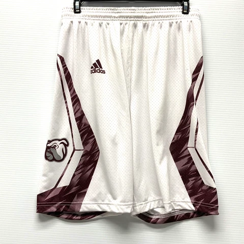 Adidas shorts boys white mississippi bulldogs basketball size Youth large #2 new Cover
