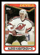 1990  Topps #358 RC Alexei Kasatonov New Jersey Devils Hockey card