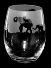 ELEPHANT Frieze Boxed 36cl Crystal Stemless Wine / Water Glass