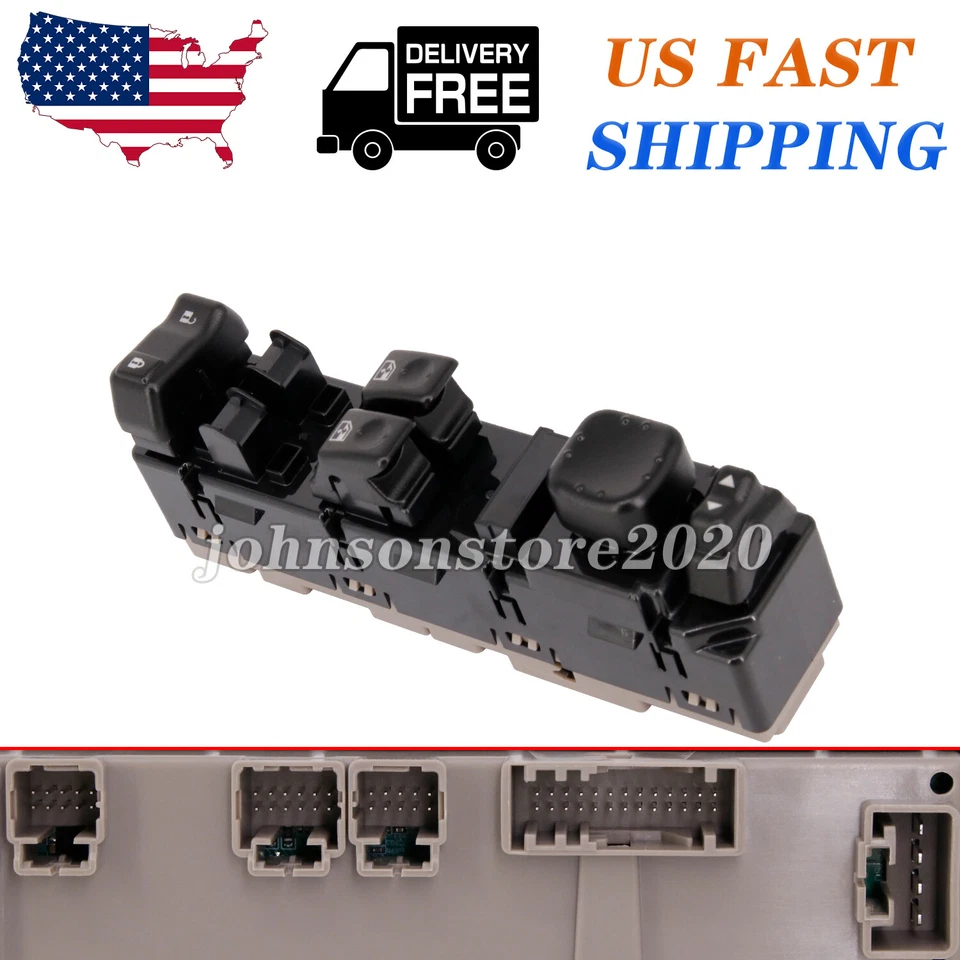 15883318 Power Window Switch Driver Left Side Black for Chevy GMC 2003-2007 Foto 1 de 4