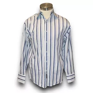 Dolce & Gabbana Herrenhemd blau weiß gestreift Größe M - Bild 1 von 10