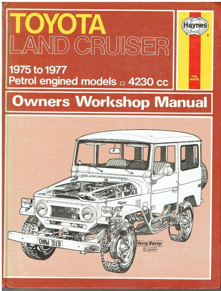 TOYOTA LAND CRUISER FJ40 FJ43 FJ45 FJ55 FJ60 4.2 PETROL 1975-77 WORKSHOP MANUAL - Image 1 of 1