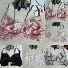Light Pink Silk Satin Bikini Sleepwear Bra for Women 36C 38C 40C 44C 42C