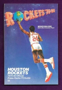 1979/80 HOUSTON ROCKETS BASKETBALL RECORD GUIDE MALONE BARRY NEWLIN WATTS - Picture 1 of 1