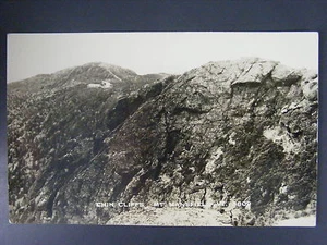 Foto postal real Chin Cliffs Mt Mansfield Vermont VT B&W rppc década de 1940 vintage - Imagen 1 de 2