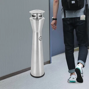 Raccoglitore terminale sigaretta antipioggia in acciaio inox Silver 201 con canna interna - Foto 1 di 16
