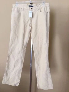 Ralph Lauren Coffee Milk Cafe Au Lait Corduroy Pant 'Back RL Leather Patch 14 - Picture 1 of 4