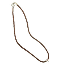 Necklace for amulet Brown braided rope 22 inches Thai Buddha Handmade