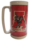 Vintage Alabama Crimson Tide Football Red Eyed Elephant Thermo Serv Mug Free S H