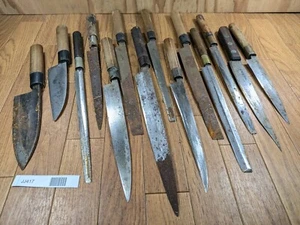 Cuchillo de cocina de chef japonés vintage Japón HOCHO JJ417 DAÑADO ROTO - Imagen 1 de 19
