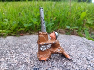 Vintage Barclay Manoil WWI Lead Toy Soldier US Army Anti-Aircraft Gunner 1930s - Picture 1 of 6