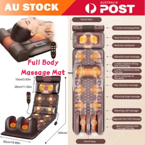 20 Vibrating Motors Massage Mat Full Body Heated Mattress Pillow Pain Relief NEW - Picture 1 of 12
