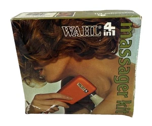Vintage Wahl Massager Kit Complete 4 In 1 Model 4180 Orange Works - Picture 1 of 12