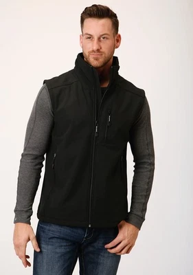 Chaleco softshell de poliéster negro Roper Technical para hombre Foto 1 de 4