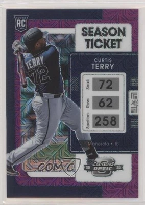 2022 Chronicles Contenders Optic Purple Mojo Prizm /99 Curtis Terry Rookie RC - Image 1 of 2