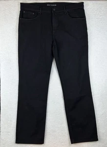 Mott & Bow Jay Jeans Mens 36x32 Black Stretch Straight Leg 5 Pocket Dark Denim - Picture 1 of 12