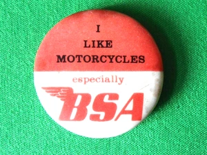 Vintage 60er Jahre BSA Motorcycles Oldtimer Bike Motorrad Biker Rocker 30mm Badge - Bild 1 von 4