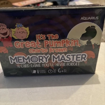 It's The Great Pumpkin Charlie Brown Memory Master Card Game Aquarius Peanuts - Image 1 of 2