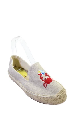 Alpargata plana Soludos para mujer con estampado gráfico sin cordones punta cerrada beige talla 6 Foto 1 de 4