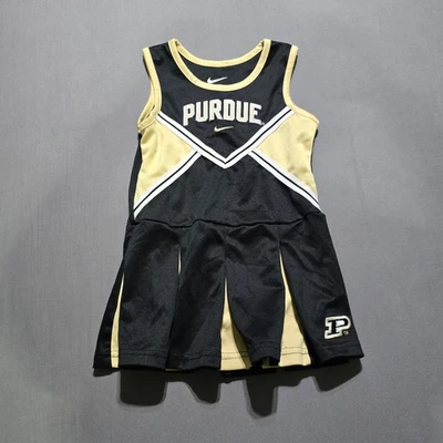 Vestido de animadora Nike Purdue Boilermakers jóvenes niñas 4T negro dorado Foto 1 de 4