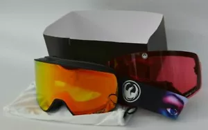 2021 nuevas con caja gafas de snowboard Dragon NFX2 190 USD negras con iones rojos/LL ámbar - Imagen 1 de 5