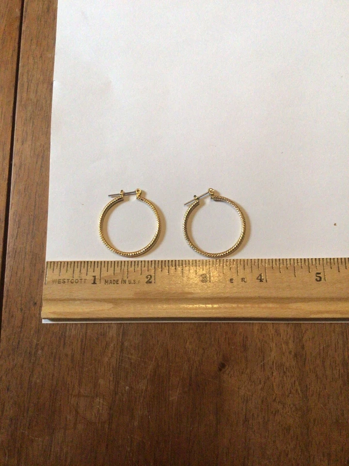 Hypoallergenic Gold Tone Hoop Earrings - Image 1 of 1