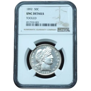 1892 Barber Half Dollar Uncirculated NGC - The Coin Looks Proof! Choice Appeal - Picture 1 of 5