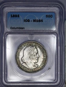 1893 Columbian Half Dollar 50c ICG MS64 - Picture 1 of 2