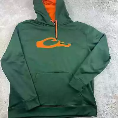 Drake Waterfowl Systems Mens Hoodie Large Performance Pullover Green Lined - Image 1 of 4