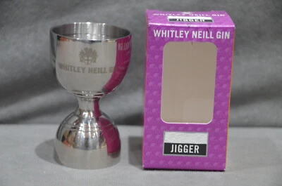 Whitley Neill 25ml & 50ml Spirit Measure Double Jigger Stainless Steel In Box - Image 1 of 4