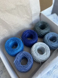 Linen 100% fingering Yarn Lot Of 6 Cakes, Lot weight 300g - Picture 1 of 6